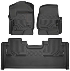 Husky Liners front row view showing precise fit and full protection