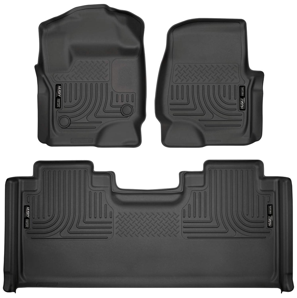 Husky Liners front row view showing precise fit and full protection