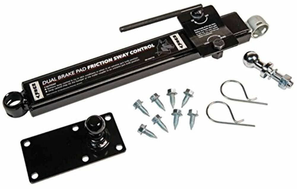 Husky Towing close-up of dual friction pads showing durable surfaces for consistent sway reduction