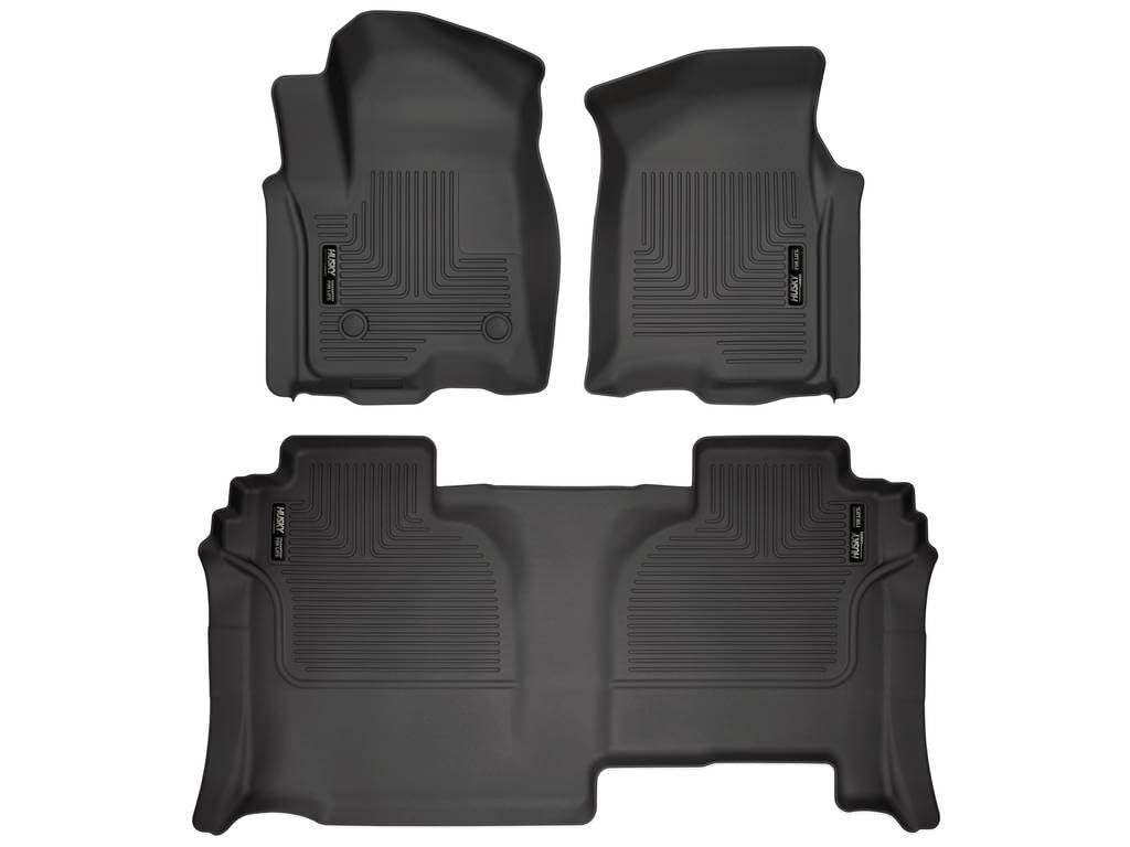 Husky Liners front mats installed showing full coverage and neat fit