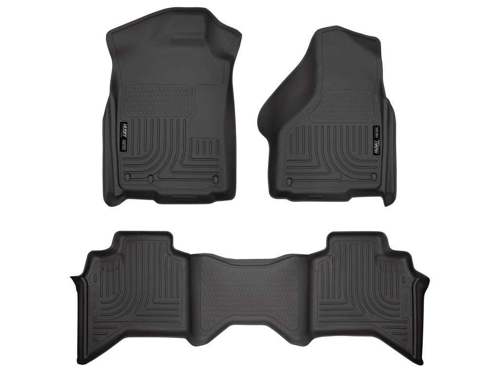 Husky Liners WeatherBeater front row view showing full coverage and clean look