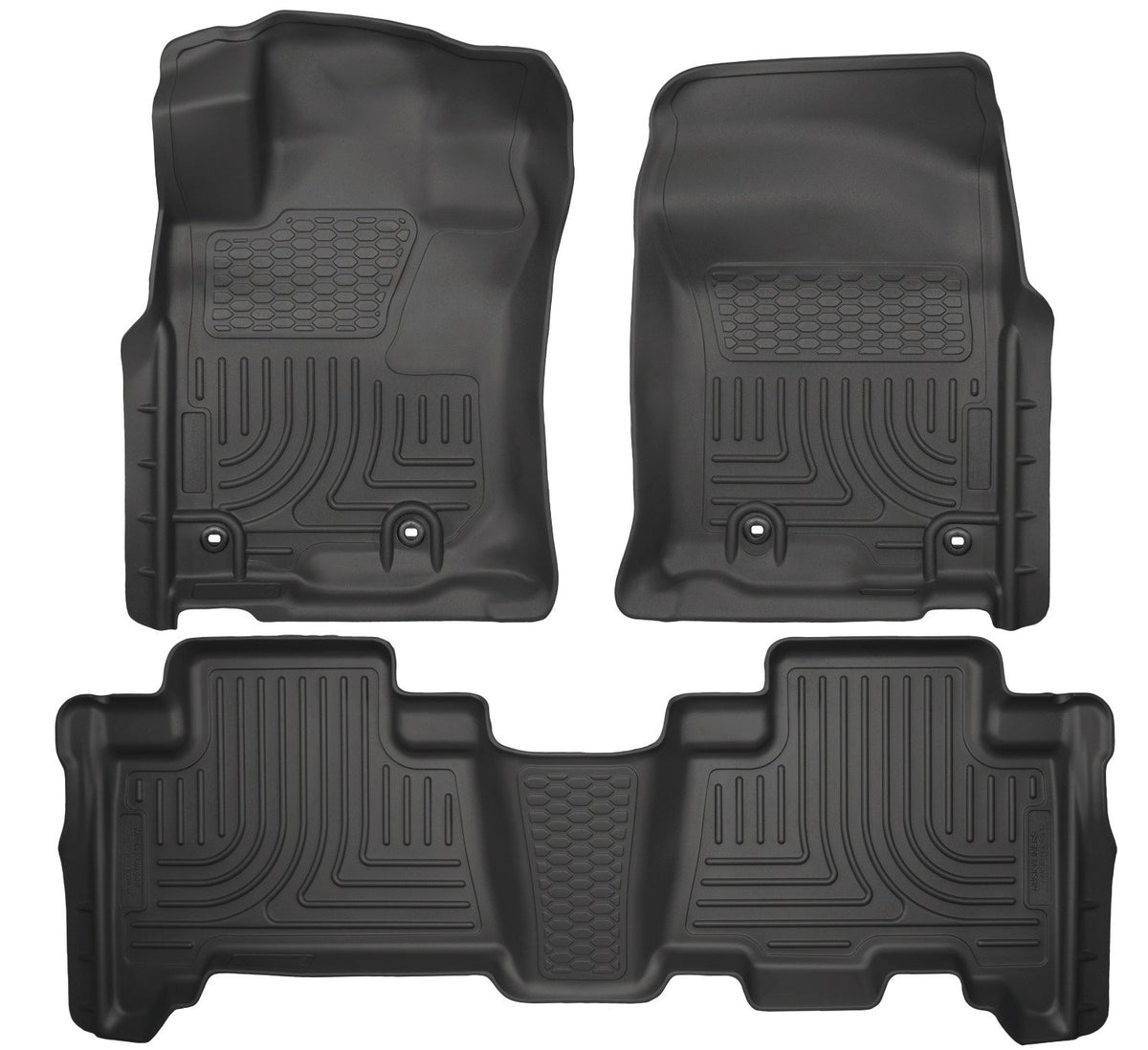 Husky Liners front mat view showing precise fit and all-weather protection
