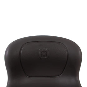 Husqvarna seat close-up texture showing durable vinyl and tear resistance