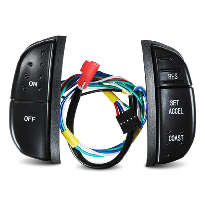 HUSUKU front view of cruise control switch kit showing button layout and fitment benefit