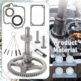 Huthbrother camshaft held in hand to show scale and accurate OEM-style dimensions