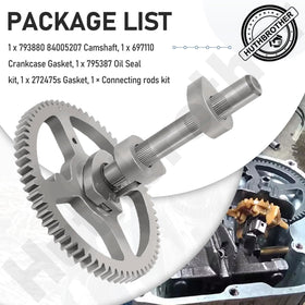 Huthbrother camshaft kit during mower maintenance showing quicker service turnaround