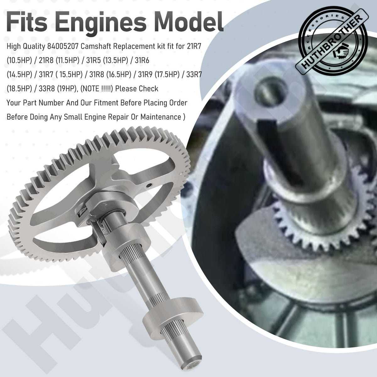 Huthbrother oil seal detail beside camshaft ensuring leak prevention and correct fit