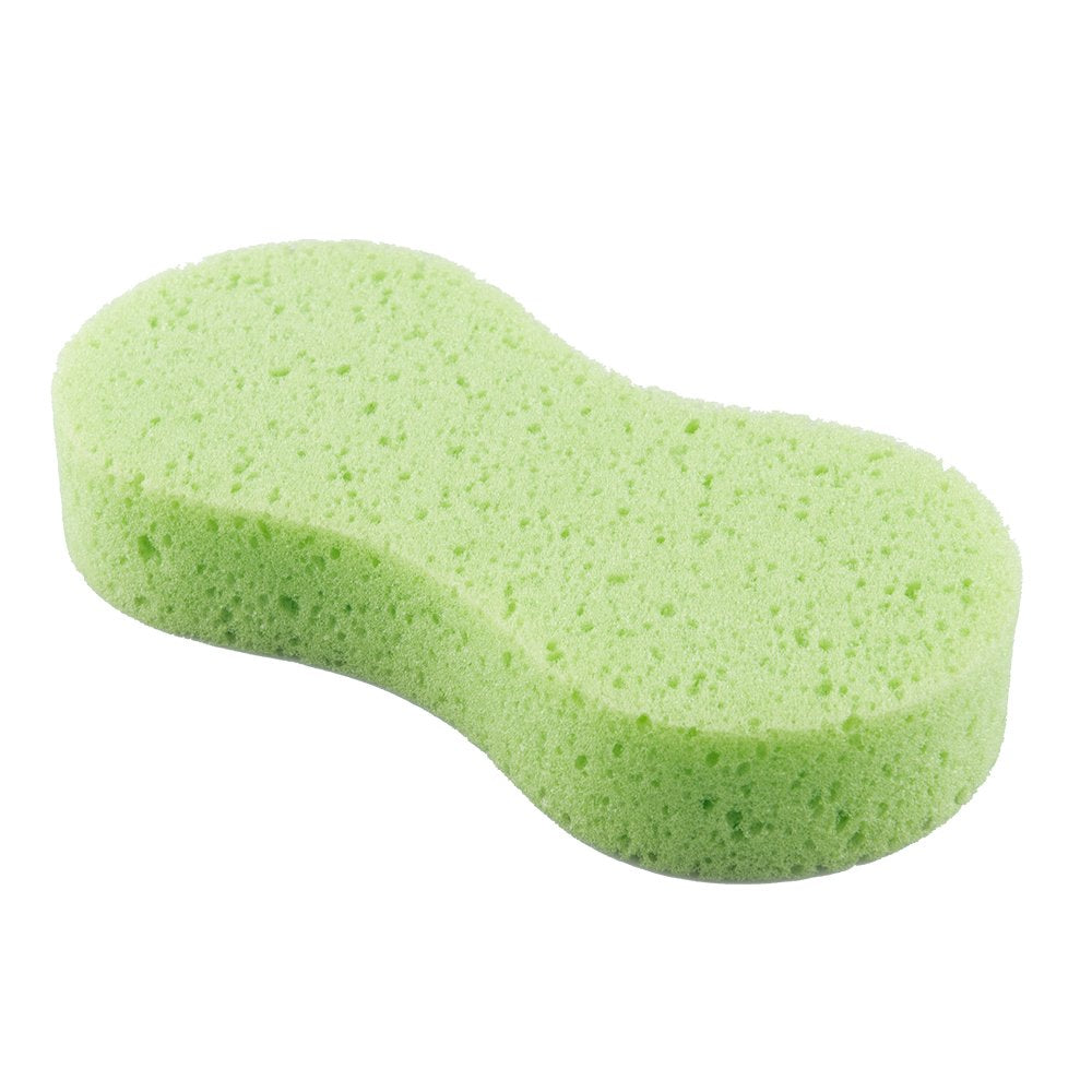Huvai sponge cleaning car door shows gentle dirt removal without scratching