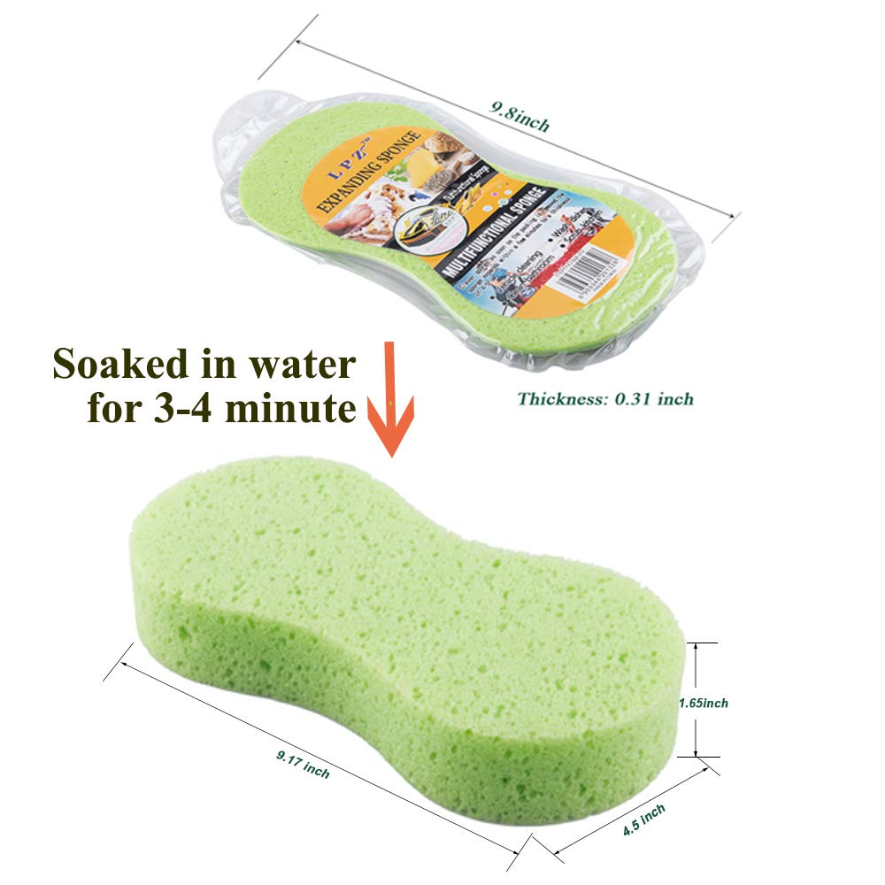 Huvai sponge in hand demonstrates comfortable grip and easy handling