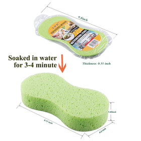 Huvai sponge in hand demonstrates comfortable grip and easy handling
