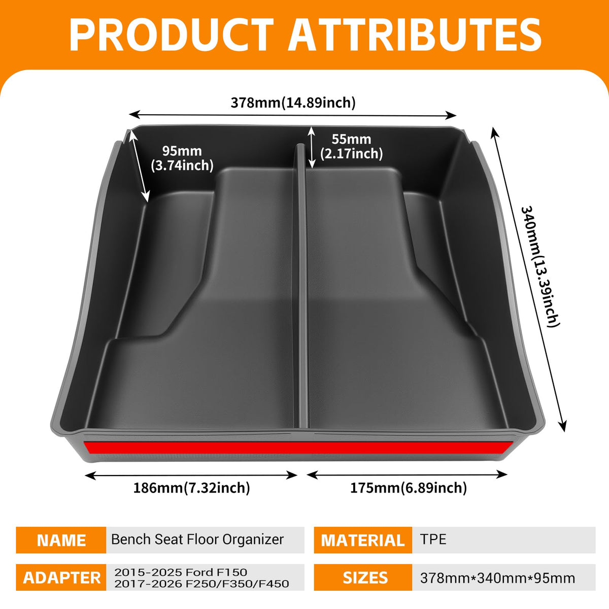 HUYINPJ size comparison beside a toolbox to show compact capacity benefit