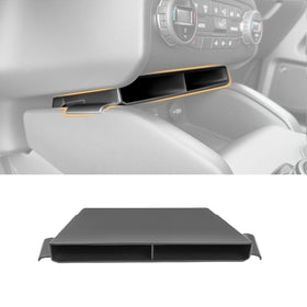 HUYINPJ front view of console insert showing tidy storage benefit