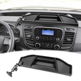 HUYINPJ front-mounted view showing neat dash integration and organized cab