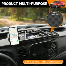 HUYINPJ installed angle driver view showing clear phone access and visibility