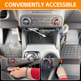 HUYINPJ organizer holding coins cards and earphones for quick-access convenience