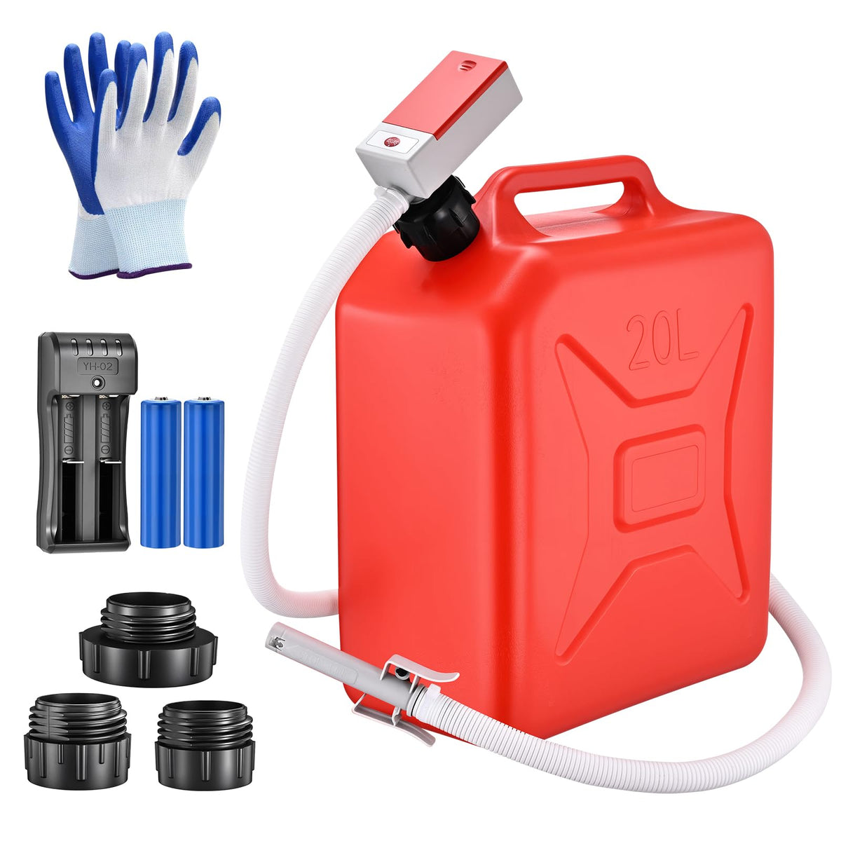 huzjicn front view pump and nozzle showing compact design and portability