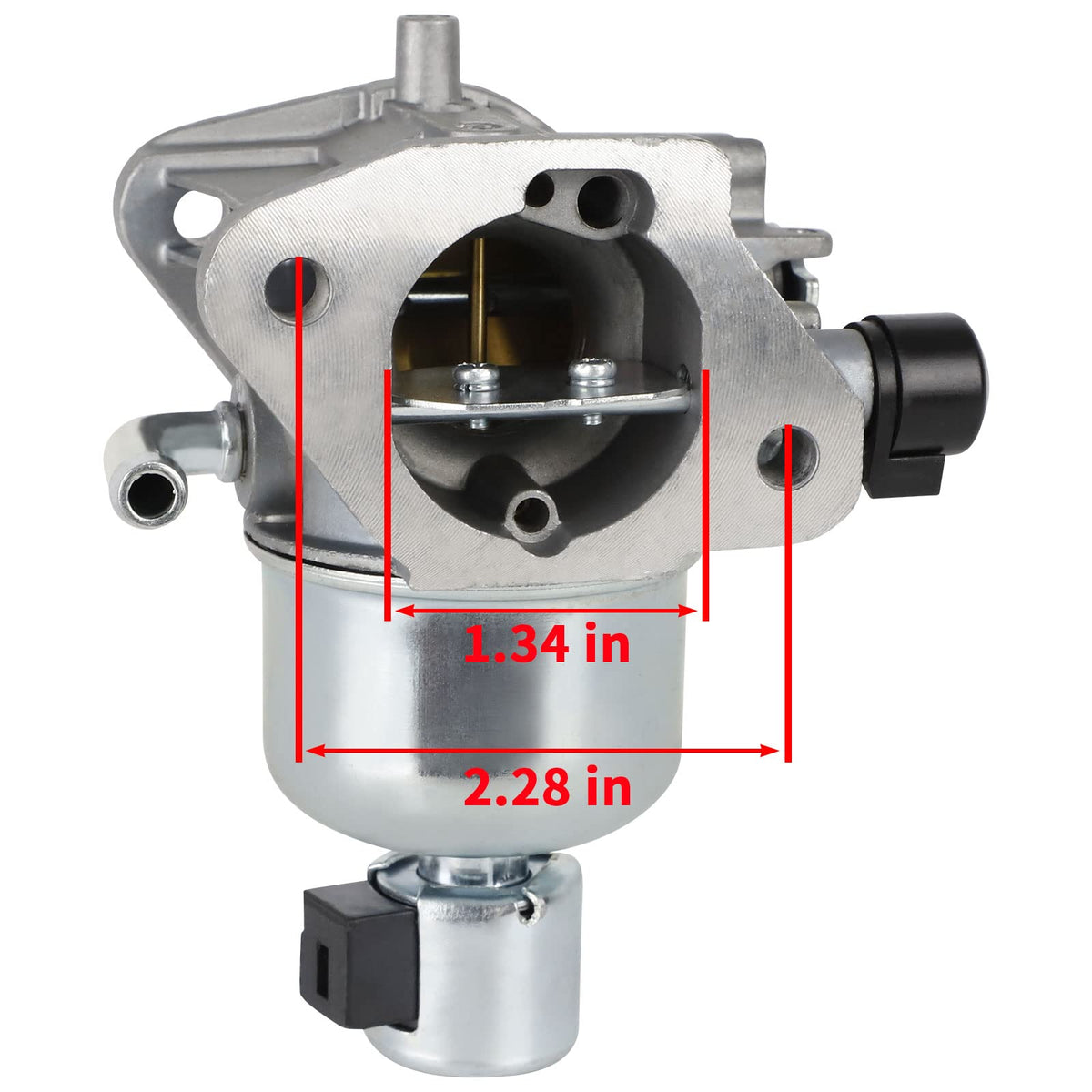HUZTL carburetor side detail highlighting throttle linkage and ports benefit