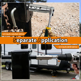 HVJ adapter installed on trailer jack demonstrating proper fit