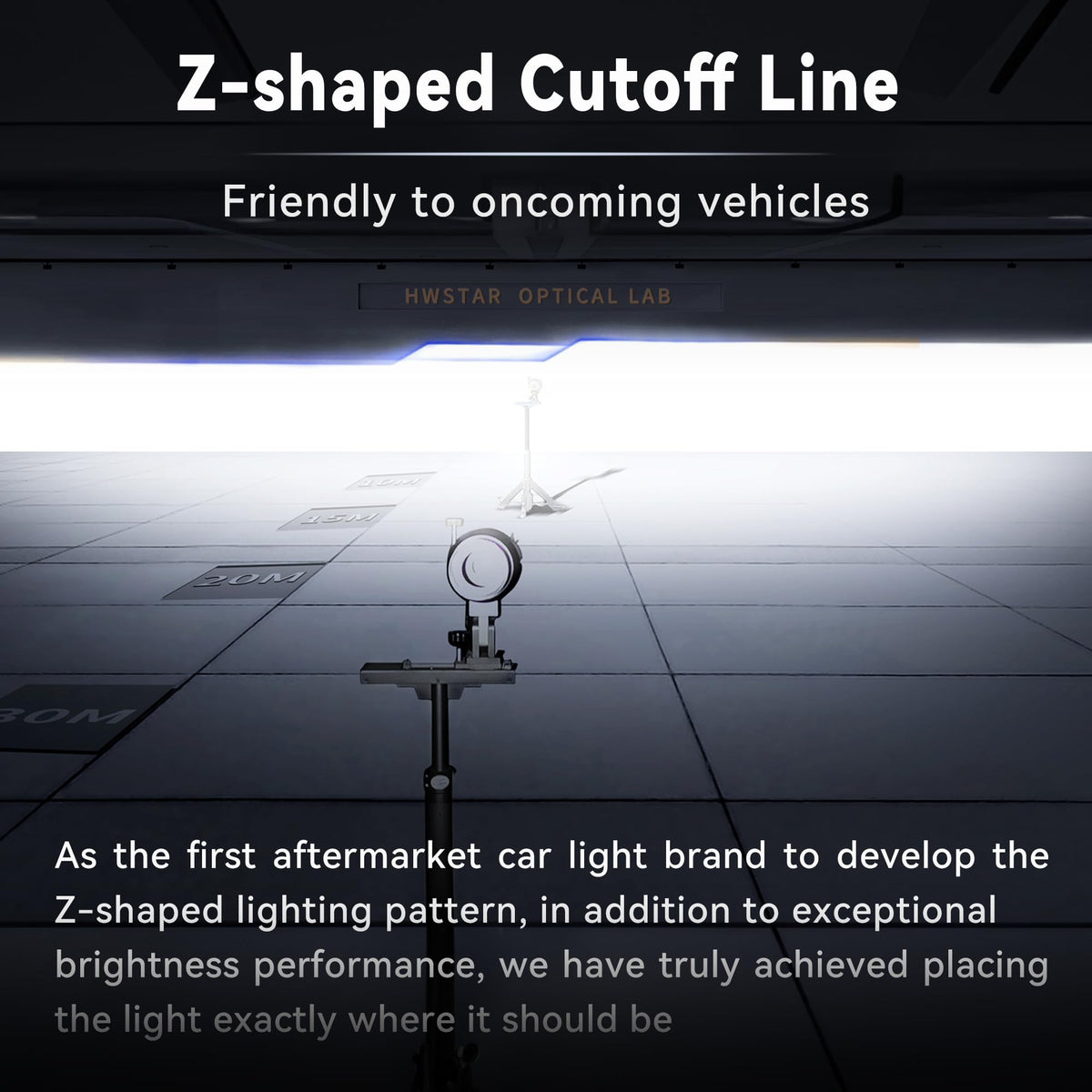 HWSTAR starry DRL halo lit with start-up gradient showing visibility benefit