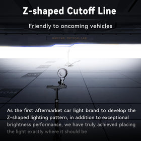 HWSTAR starry DRL halo lit with start-up gradient showing visibility benefit