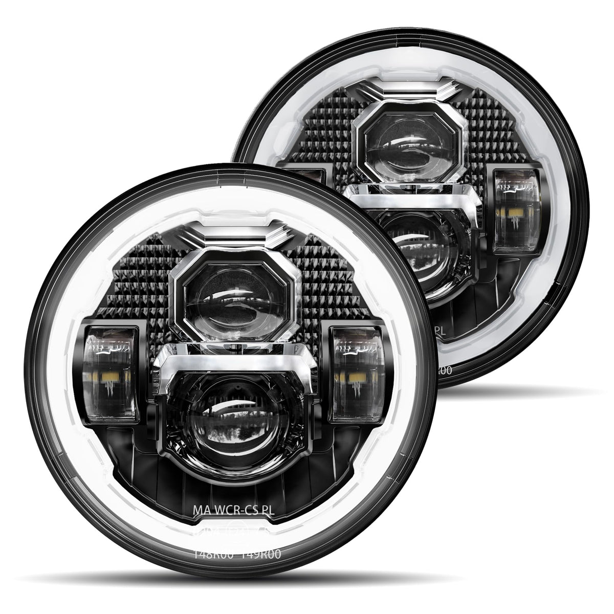 HWSTAR front view of H6024 headlight showing modern halo and clear lens for improved visibility