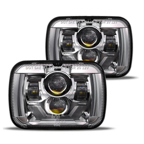 HWSTAR front view of H6054 LED headlight showing clean bezel and bright optics for improved night visibility