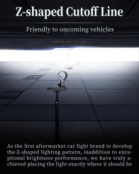 HWSTAR installed on Jeep Wrangler YJ demonstrating plug-and-play fit and enhanced roadway illumination