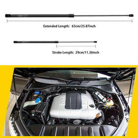 HXSKJMX measurement scale beside strut to confirm 25.87-inch extended length accuracy
