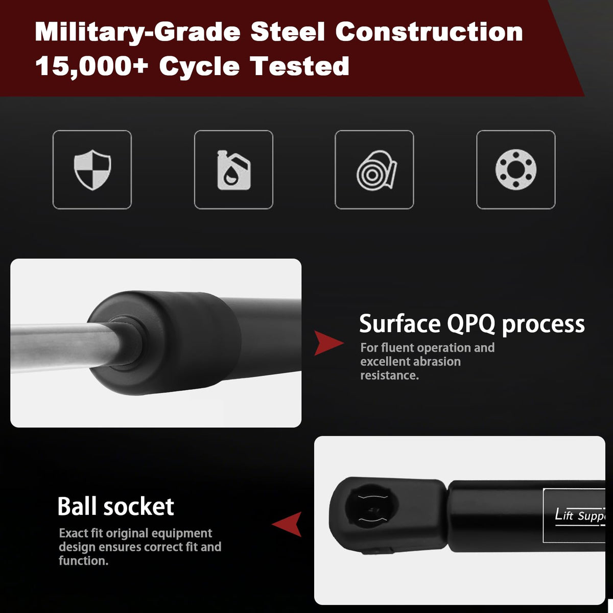 HXSKJMX strut beside ruler showing exact fit and measurements
