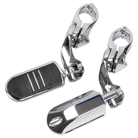 HY-SPEED pegs mounted on an engine guard demonstrating comfortable foot placement while riding