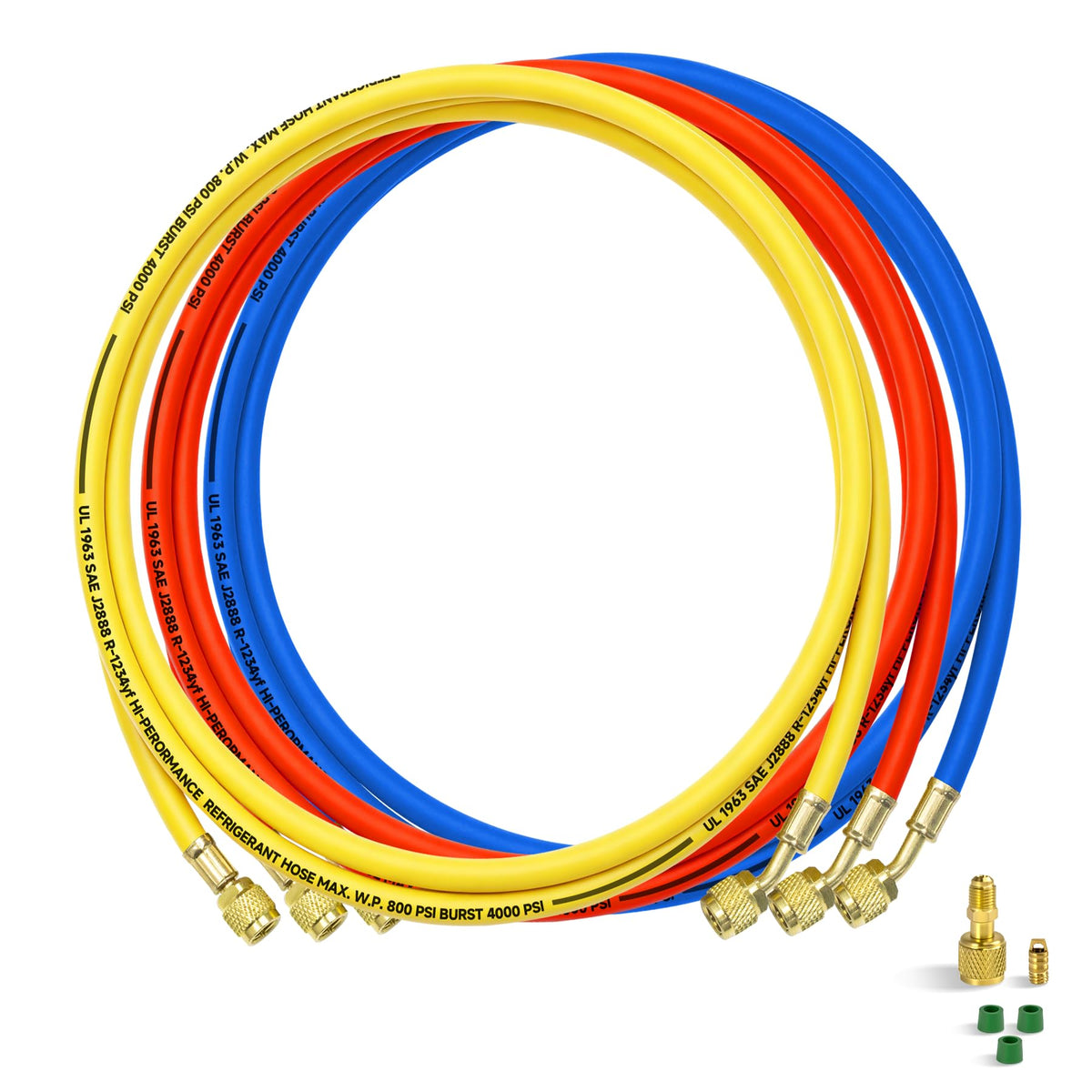 Hybrilis front view packaged hose showing full kit and benefits