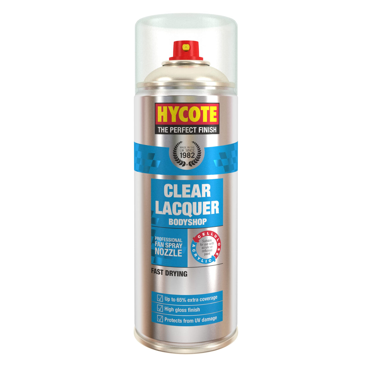 Hycote front can showing label and 400ml capacity for quick identification and use