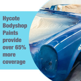 Hycote can next to a ruler showing 400ml size for scale and portability