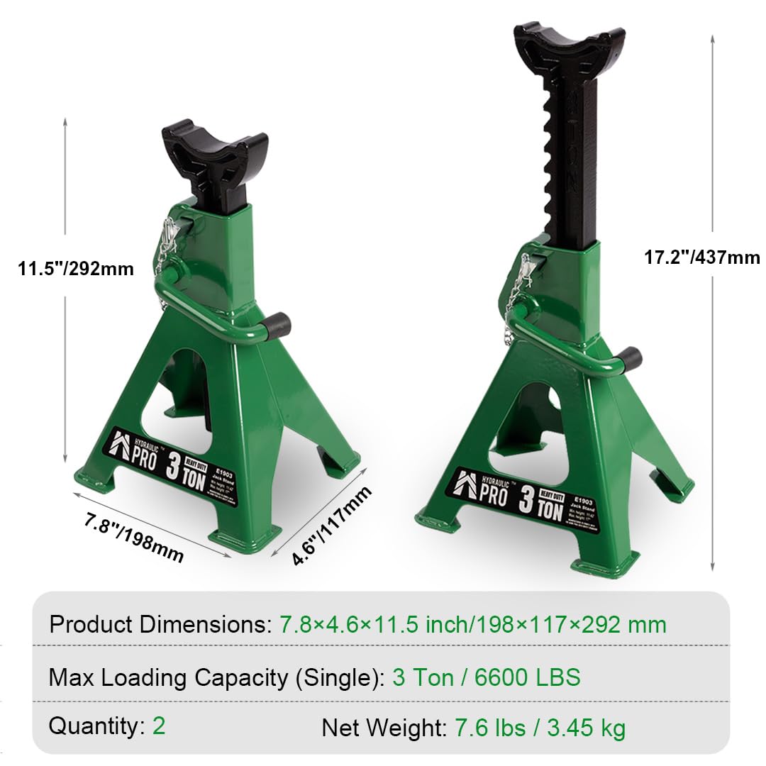 HYDRAULIC PRO label and double locking pins emphasizing redundant safety