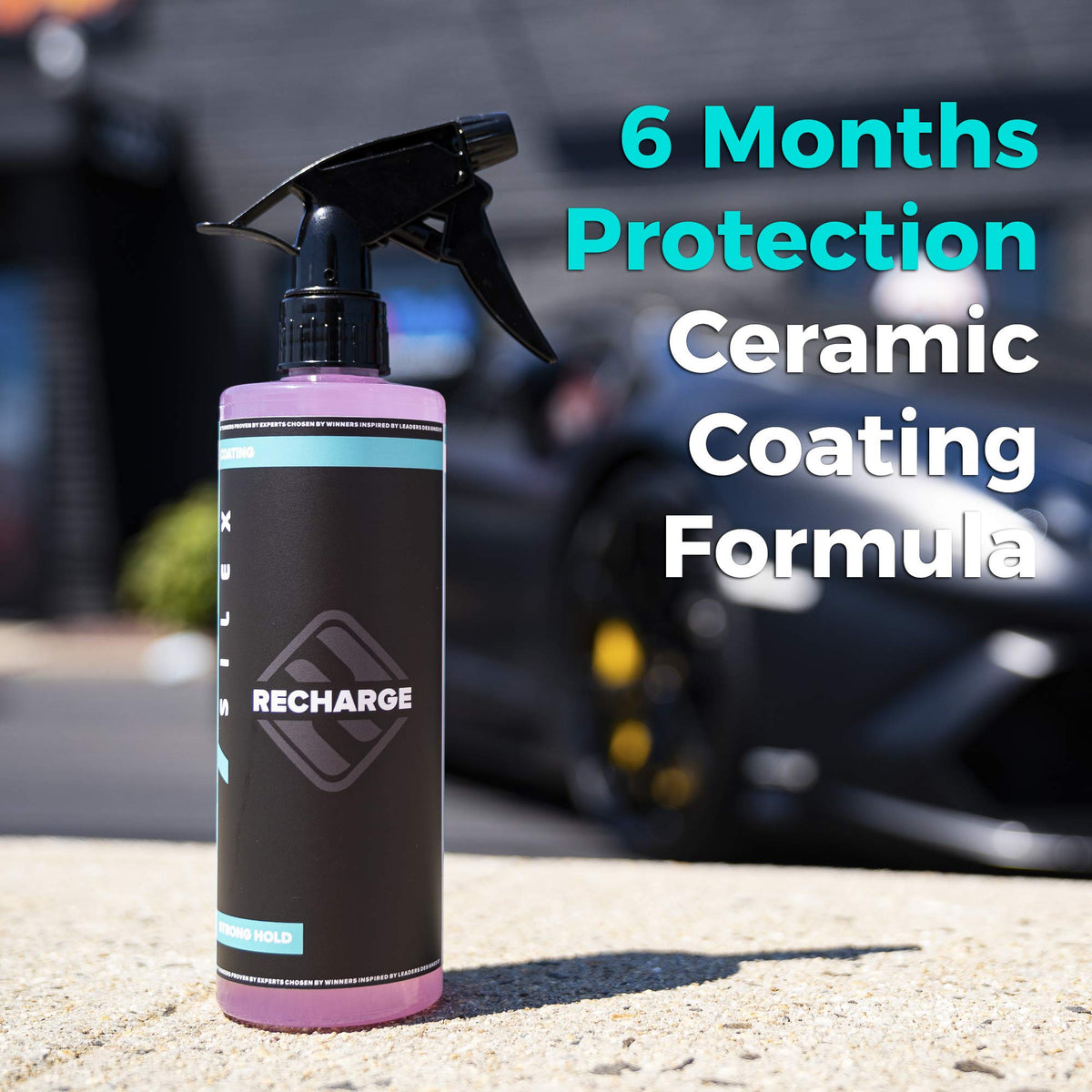 HydroSilex spray being applied to a car panel for fast DIY ceramic protection