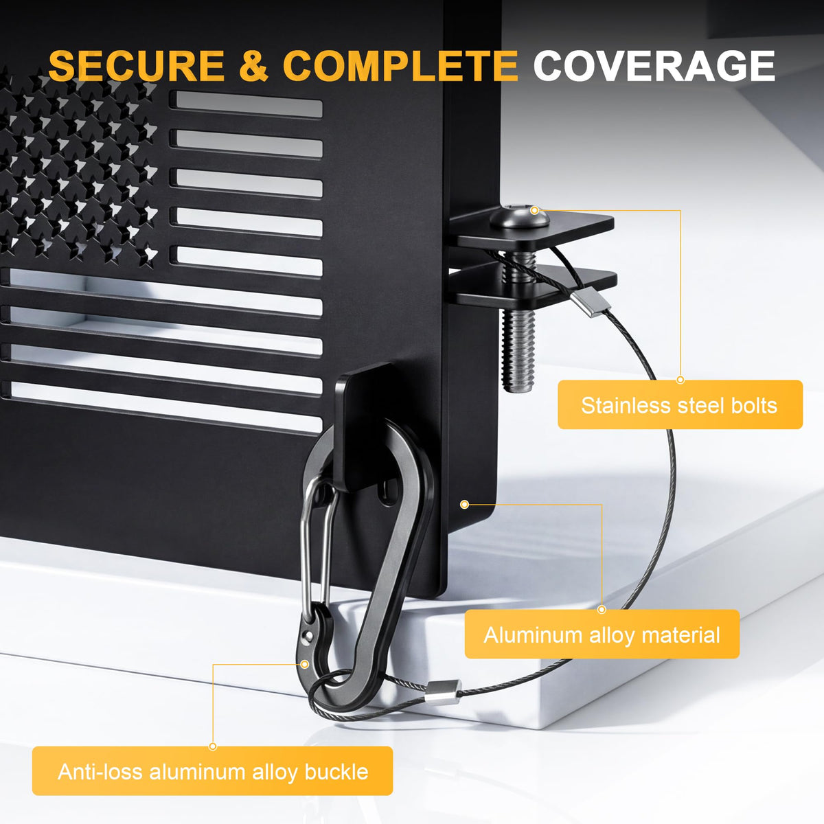 Hyfico included hardware laid out for easy bolt-on installation