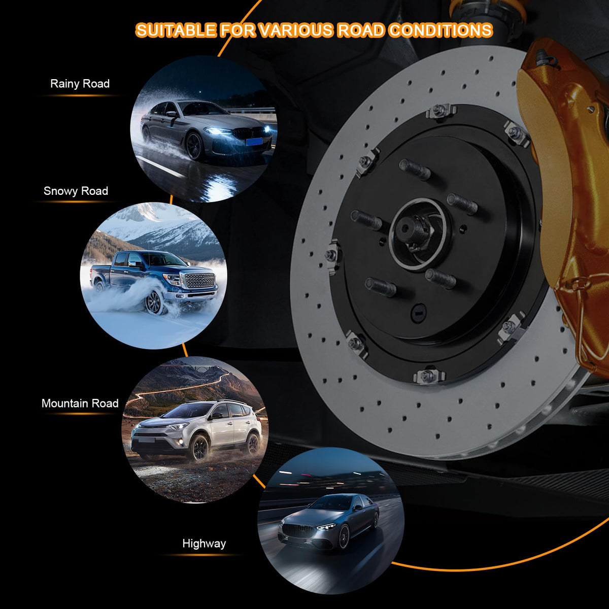 HYFTJYZ clean wheel after installation illustrating low dust benefit and easier maintenance