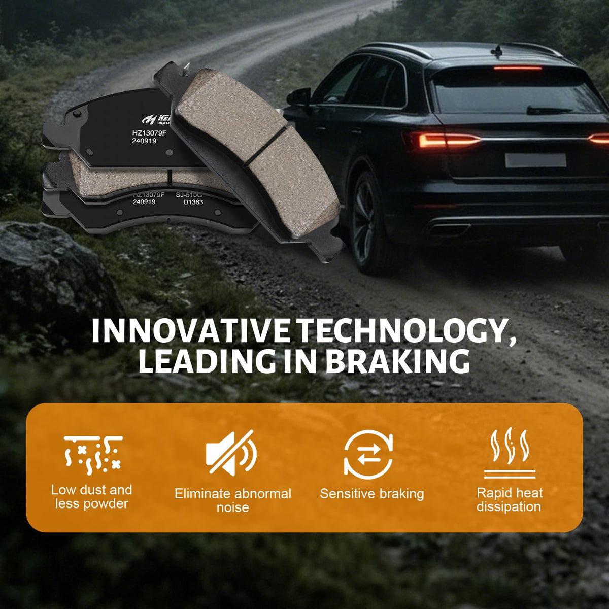 HYFTJYZ installed front wheel view showing clean wheels and improved braking confidence