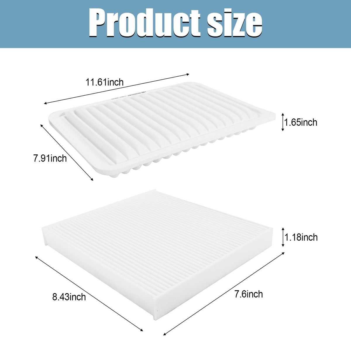 HYFTJYZ filter next to ruler showing dimensions for confident fit confirmation