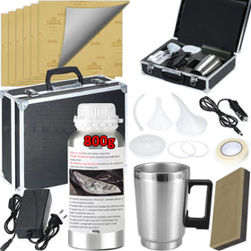 HYHJMISTY front packaging showing complete headlight restoration kit and organized toolbox, clear inventory benefit