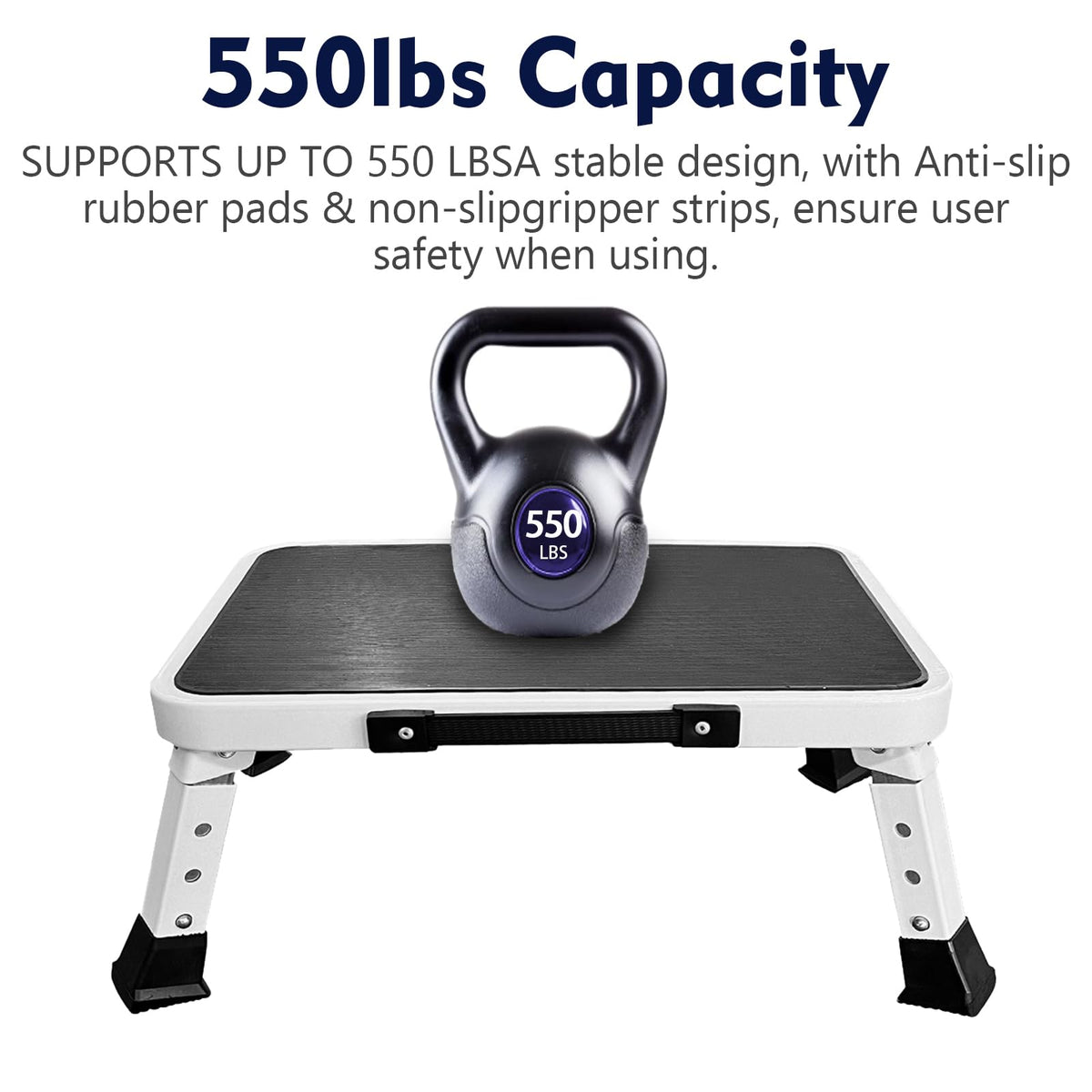 HYMIC close-up of non-slip top platform offering secure footing benefit