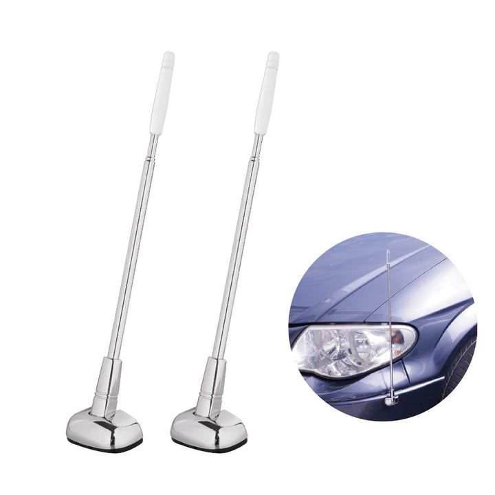Hypersonic front view of 2-pack bumper poles showing complete set and packaging, easy installation benefit