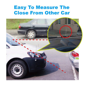 Hypersonic installed on car bumper side view showing clear corner visibility and collision reduction benefit