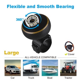 Hypersonic mounted on a thick steering wheel, demonstrates secure fit and wheel protection benefit