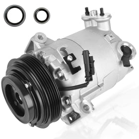 HYR front view of AC compressor showing full assembly and ready-to-install benefit