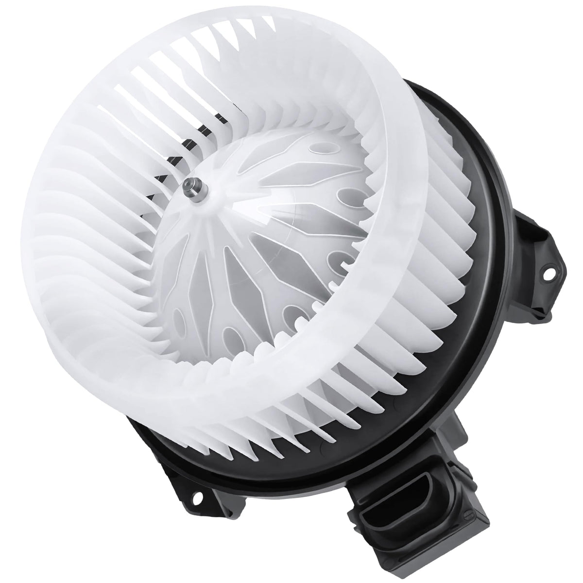 HYR blower motor front view showing mounting points and easy replacement benefit