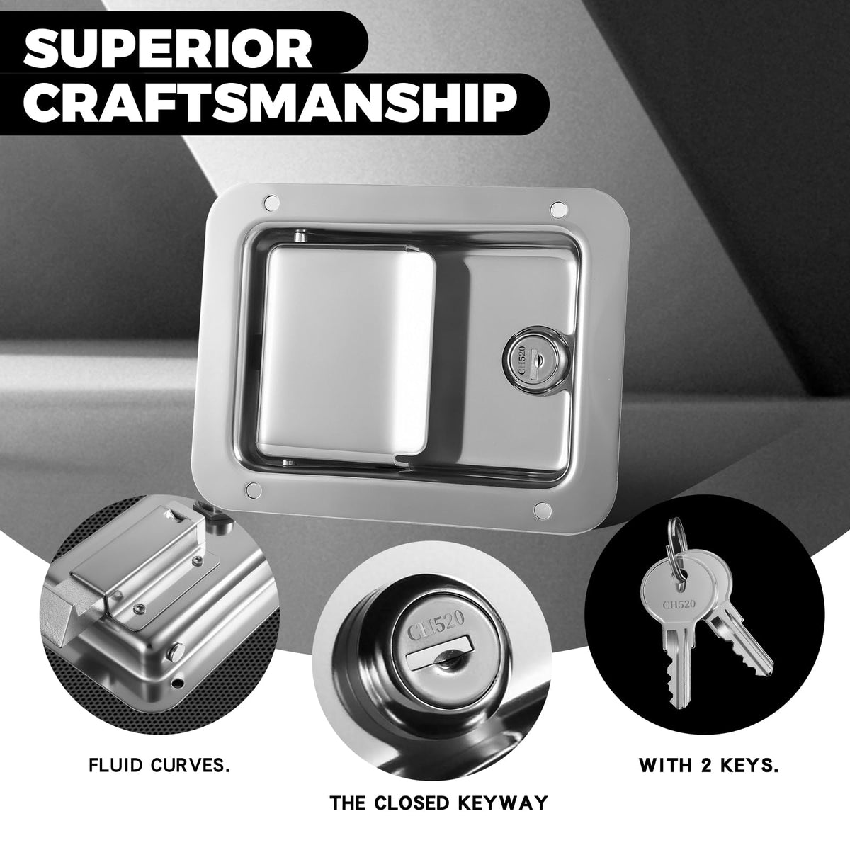 HYWJC keyhole cover detail protecting lock from dust and moisture