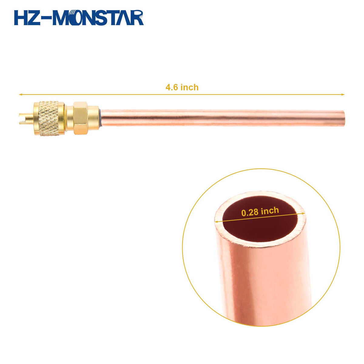 HZ-MONSTAR valve beside ruler to show compact two-inch clearance requirement for tight spaces