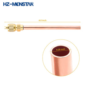 HZ-MONSTAR valve beside ruler to show compact two-inch clearance requirement for tight spaces
