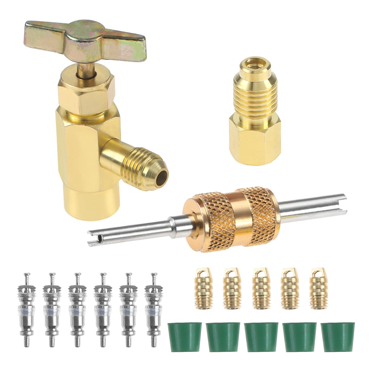 HZ-MONSTAR front view of can tap kit showing all brass parts and benefits durable connection